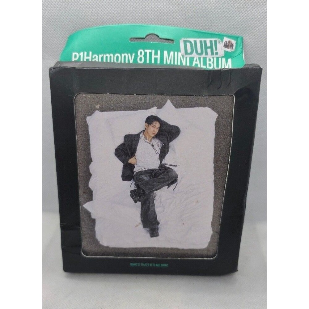 P1Harmony DUH! 8th Mini Album Compact H Theo Black Paper Package
